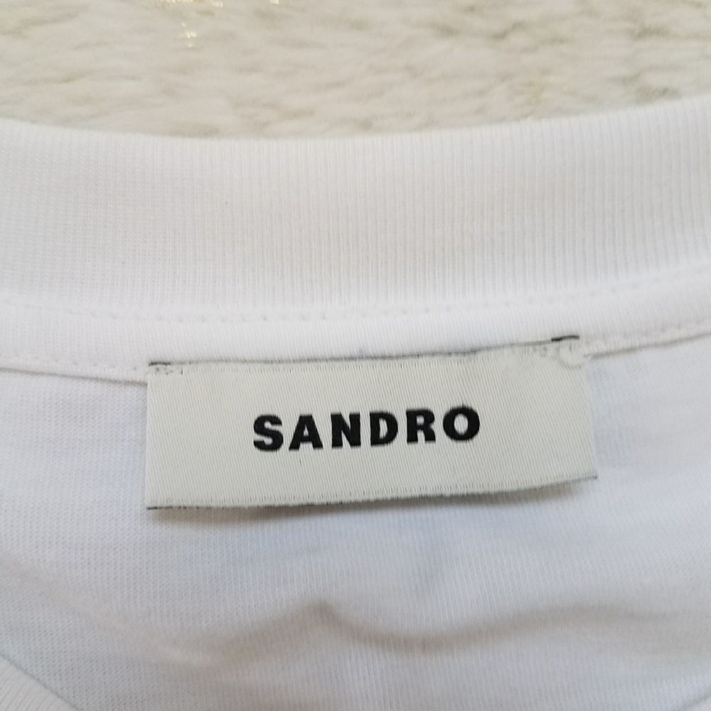 Sandro Strassy Bustier Cropped Tee - Picture 7 of 10